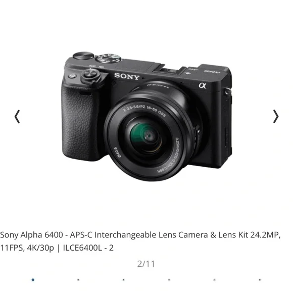 COPY - Sony Alpha 6400 Camera (Body+16-50mm Lens) AND 55-210mm f/4.5-6.3 Teleph…